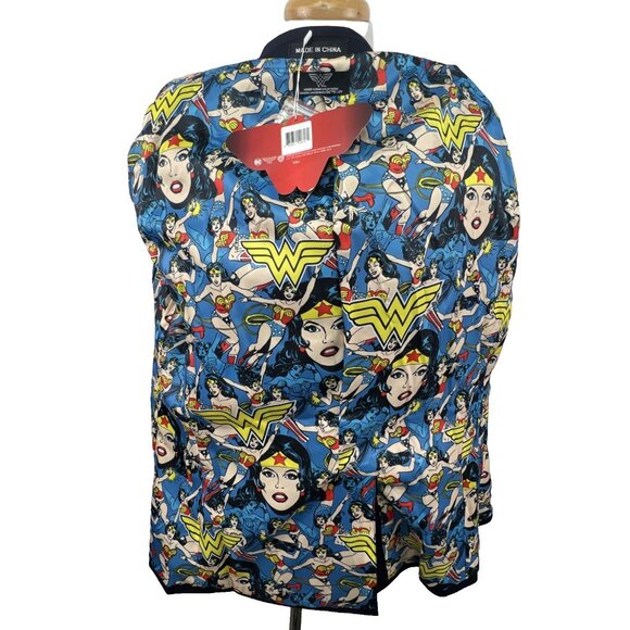 Wonder Woman Size 16 DC Comics Navy Blue Women Blazer Jacket Single Button Lined - Picture 10 of 12